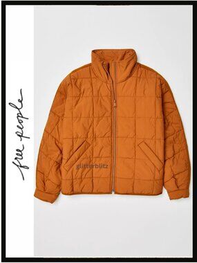 New Free People Pippa Packable Puffer Jacket FP Movement Toasted Coconut - Large